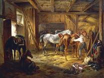 Horses at the Porch, 1843-Albrecht Adam-Giclee Print