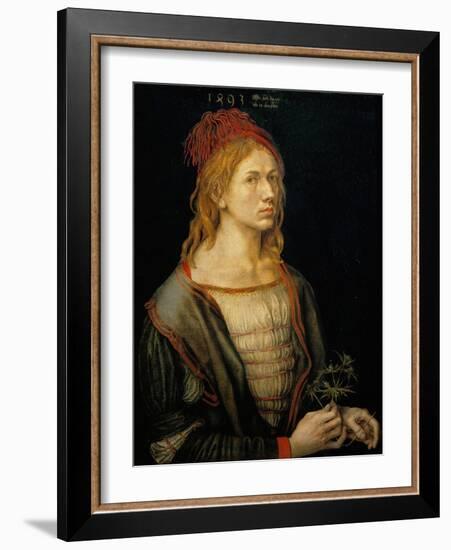 Albrecht Duerer, self-portrait,1493-Albrecht Dürer-Framed Giclee Print