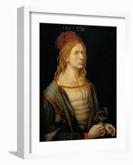 Albrecht Duerer, self-portrait,1493-Albrecht Dürer-Framed Giclee Print