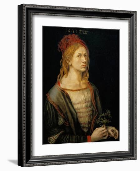 Albrecht Duerer, self-portrait,1493-Albrecht Dürer-Framed Giclee Print