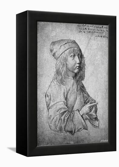 'Albrecht Durer at the age of thirteen. From a drawing by himself', 1484, (1906)-Albrecht Durer-Framed Premier Image Canvas