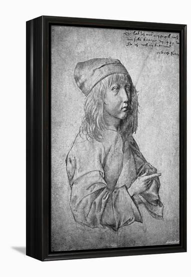 'Albrecht Durer at the age of thirteen. From a drawing by himself', 1484, (1906)-Albrecht Durer-Framed Premier Image Canvas