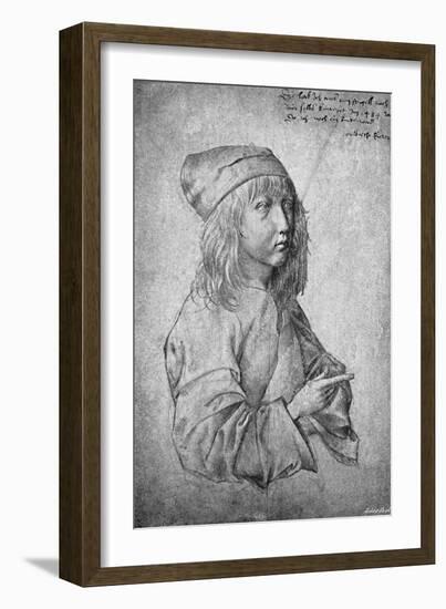 'Albrecht Durer at the age of thirteen. From a drawing by himself', 1484, (1906)-Albrecht Durer-Framed Giclee Print