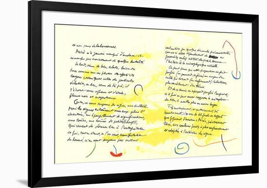 Album 19 Original Lithographs Pages 11,12-Joan Miro-Framed Premium Edition