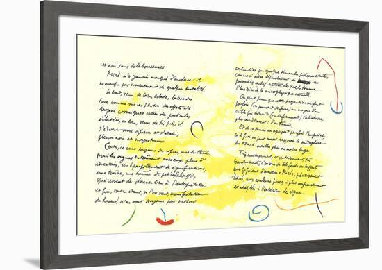 Album 19 Original Lithographs Pages 11,12-Joan Miro-Framed Premium Edition