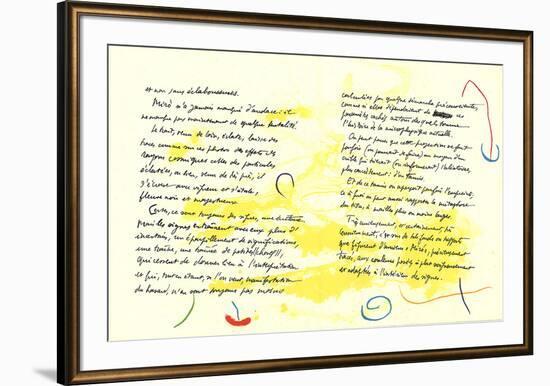 Album 19 Original Lithographs Pages 11,12-Joan Miro-Framed Premium Edition