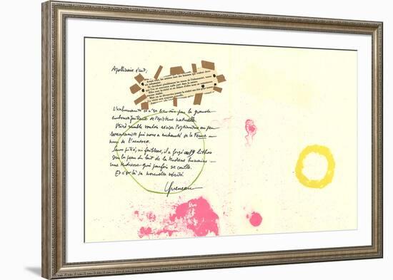 Album 19 Original Lithographs Pages 7,8-Joan Miro-Framed Premium Edition