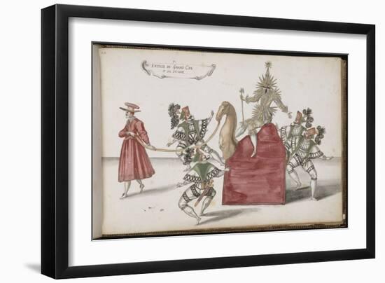 Album ; Ballet de la Douairière de Billebahaut (?) ; "Entrée du Grand Can et de ses suivants" ;-Daniel Rabel-Framed Giclee Print