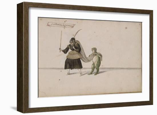 Album; Ballet des Fées de la forêt de Saint Germain ; "Guillemine la Quinteuse" et une grenouille-Daniel Rabel-Framed Giclee Print