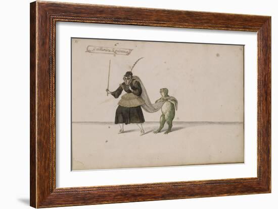 Album; Ballet des Fées de la forêt de Saint Germain ; "Guillemine la Quinteuse" et une grenouille-Daniel Rabel-Framed Giclee Print