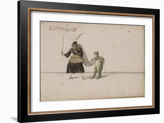 Album; Ballet des Fées de la forêt de Saint Germain ; "Guillemine la Quinteuse" et une grenouille-Daniel Rabel-Framed Giclee Print