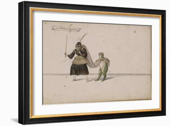 Album; Ballet des Fées de la forêt de Saint Germain ; "Guillemine la Quinteuse" et une grenouille-Daniel Rabel-Framed Giclee Print