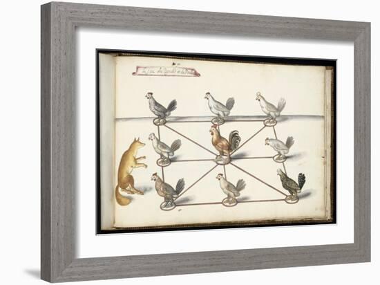 Album ; Ballet  Fées  Forêts de Saint Germain ; "Jeu du renard et  pou"; huit figures-Daniel Rabel-Framed Giclee Print