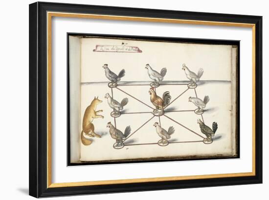 Album ; Ballet  Fées  Forêts de Saint Germain ; "Jeu du renard et  pou"; huit figures-Daniel Rabel-Framed Giclee Print