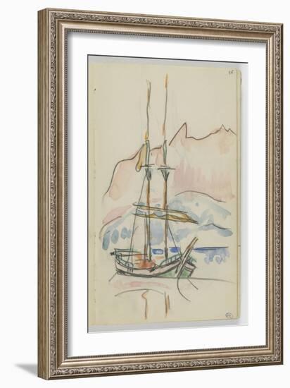 Album : bateau à deux mâts-Paul Signac-Framed Giclee Print