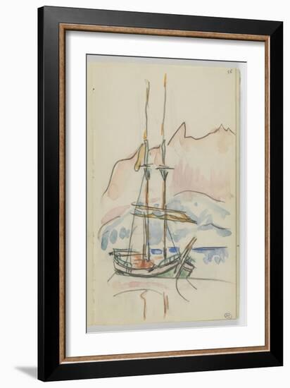 Album : bateau à deux mâts-Paul Signac-Framed Giclee Print