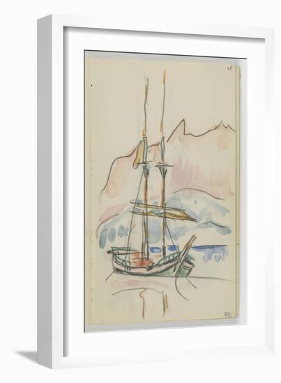 Album : bateau à deux mâts-Paul Signac-Framed Giclee Print
