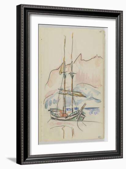 Album : bateau à deux mâts-Paul Signac-Framed Giclee Print