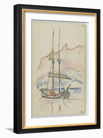 Album : bateau à deux mâts-Paul Signac-Framed Giclee Print