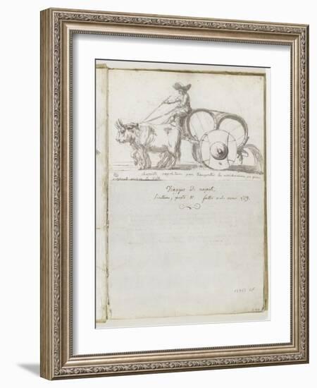 Album : Chariot napolitain ; note manuscrite-Pierre Henri de Valenciennes-Framed Giclee Print