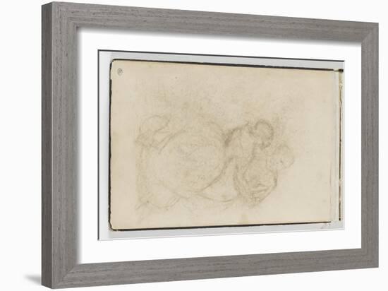 Album : couple enlacé (en hauteur)-Gustave Courbet-Framed Giclee Print