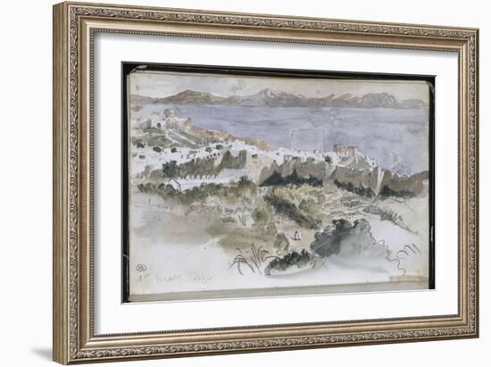 Album d'Afrique du Nord et d'Espagne : vue de Tanger-Eugene Delacroix-Framed Giclee Print