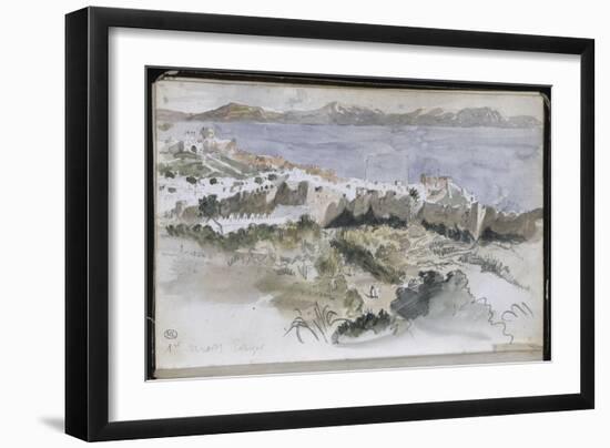 Album d'Afrique du Nord et d'Espagne : vue de Tanger-Eugene Delacroix-Framed Giclee Print