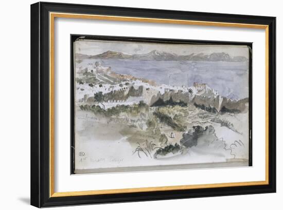 Album d'Afrique du Nord et d'Espagne : vue de Tanger-Eugene Delacroix-Framed Giclee Print