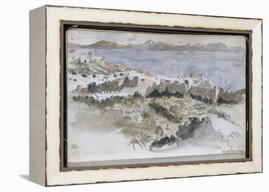 Album d'Afrique du Nord et d'Espagne : vue de Tanger-Eugene Delacroix-Framed Premier Image Canvas