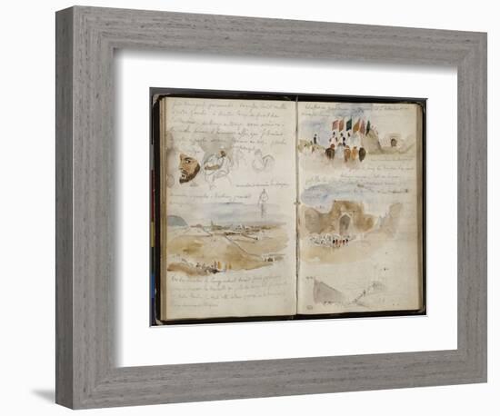 Album d'Afrique du Nord et d'Espagne-Eugene Delacroix-Framed Premium Giclee Print