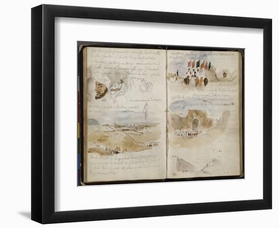 Album d'Afrique du Nord et d'Espagne-Eugene Delacroix-Framed Premium Giclee Print