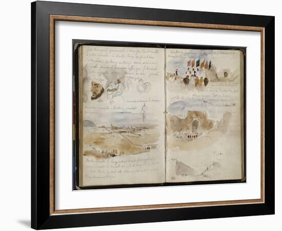 Album d'Afrique du Nord et d'Espagne-Eugene Delacroix-Framed Giclee Print