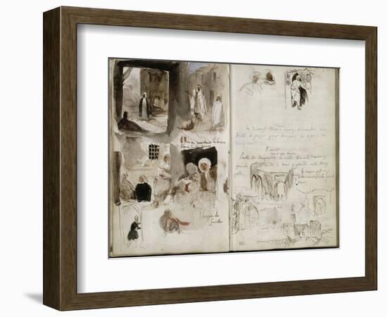 Album d'Afrique du Nord et d'Espagne-Eugene Delacroix-Framed Giclee Print