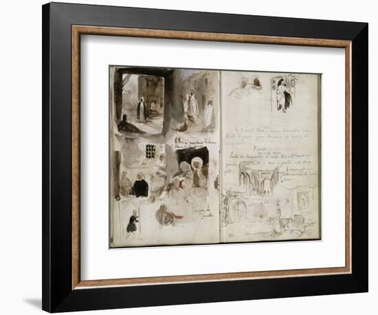 Album d'Afrique du Nord et d'Espagne-Eugene Delacroix-Framed Giclee Print