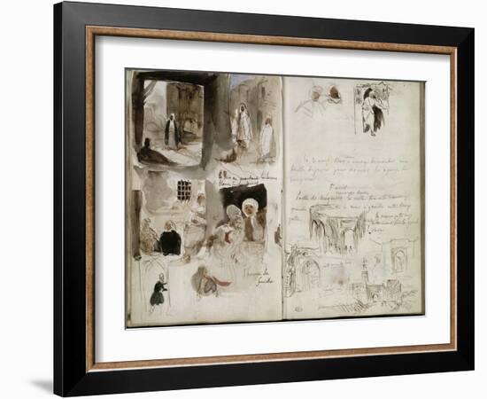 Album d'Afrique du Nord et d'Espagne-Eugene Delacroix-Framed Giclee Print