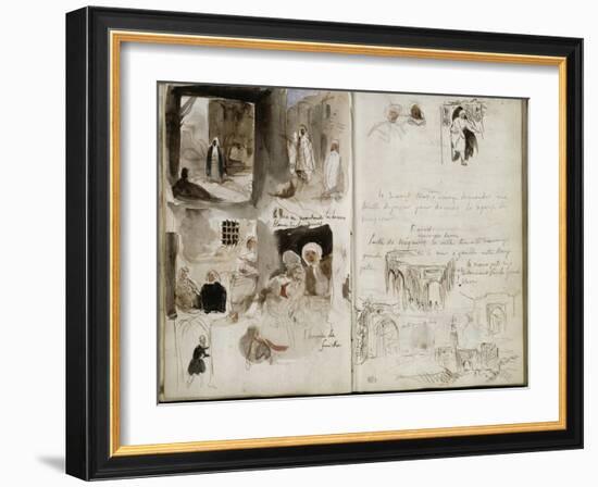 Album d'Afrique du Nord et d'Espagne-Eugene Delacroix-Framed Giclee Print