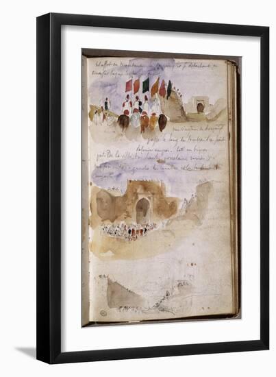 Album d'Afrique du Nord et d'Espagne-Eugene Delacroix-Framed Giclee Print