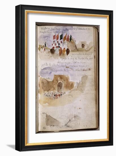 Album d'Afrique du Nord et d'Espagne-Eugene Delacroix-Framed Giclee Print