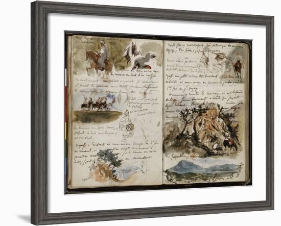 Album d'Afrique du Nord et d'Espagne-Eugene Delacroix-Framed Giclee Print