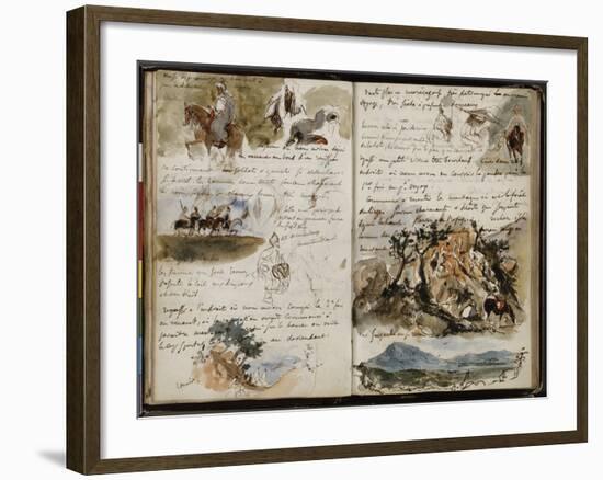 Album d'Afrique du Nord et d'Espagne-Eugene Delacroix-Framed Giclee Print