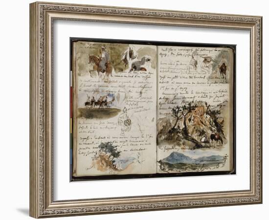 Album d'Afrique du Nord et d'Espagne-Eugene Delacroix-Framed Giclee Print