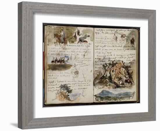 Album d'Afrique du Nord et d'Espagne-Eugene Delacroix-Framed Giclee Print