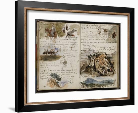 Album d'Afrique du Nord et d'Espagne-Eugene Delacroix-Framed Giclee Print