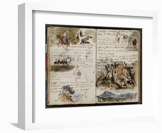 Album d'Afrique du Nord et d'Espagne-Eugene Delacroix-Framed Giclee Print