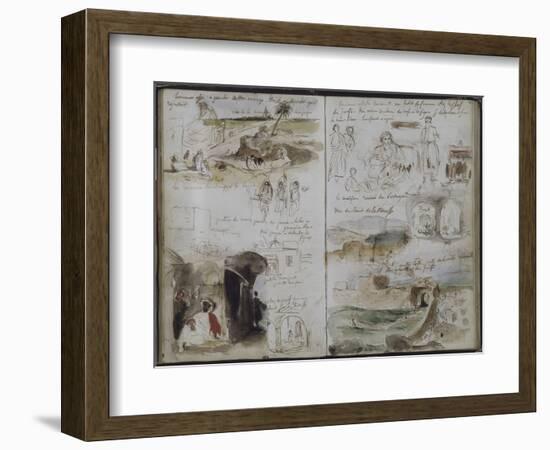 Album d'Afrique du Nord et d'Espagne-Eugene Delacroix-Framed Giclee Print