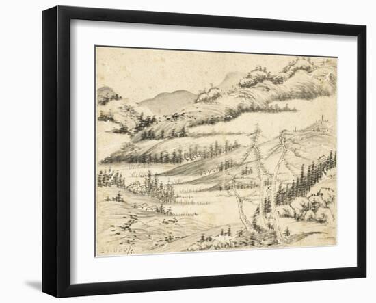 Album de huit feuilles : paysages-Songcang Zhang-Framed Giclee Print