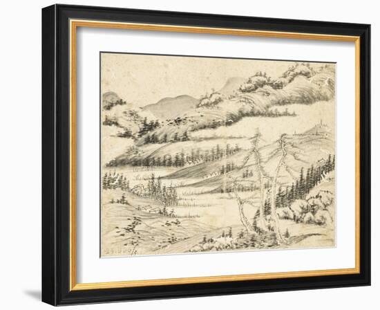 Album de huit feuilles : paysages-Songcang Zhang-Framed Giclee Print