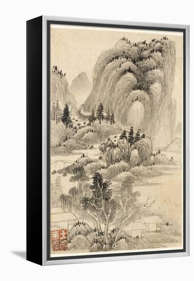 Album de huit feuilles : paysages-Wutian Wang-Framed Premier Image Canvas