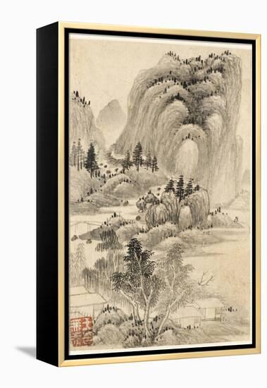 Album de huit feuilles : paysages-Wutian Wang-Framed Premier Image Canvas