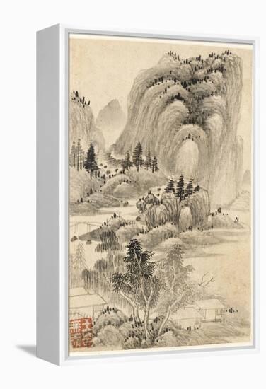 Album de huit feuilles : paysages-Wutian Wang-Framed Premier Image Canvas